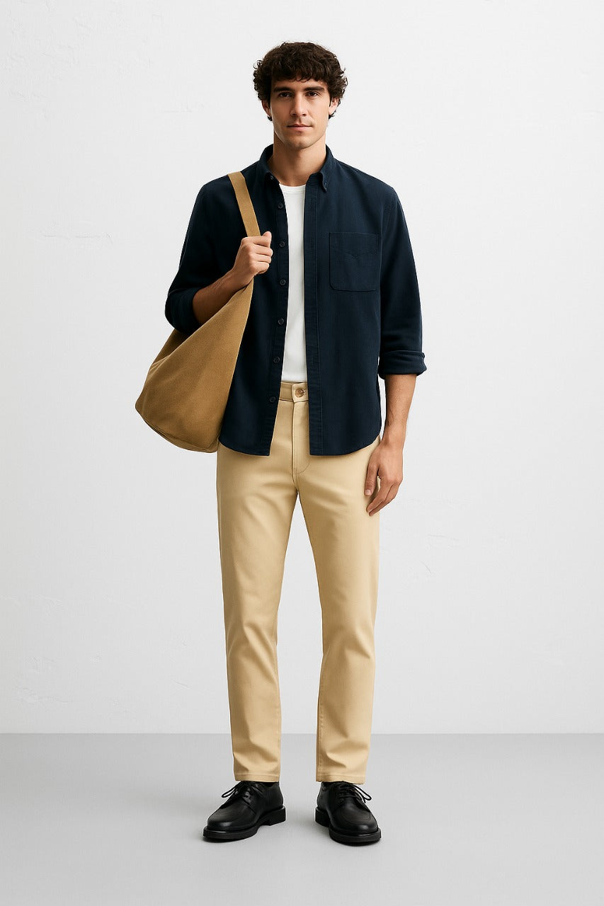 Regular-Fit Chino Trouser For Men - Beige