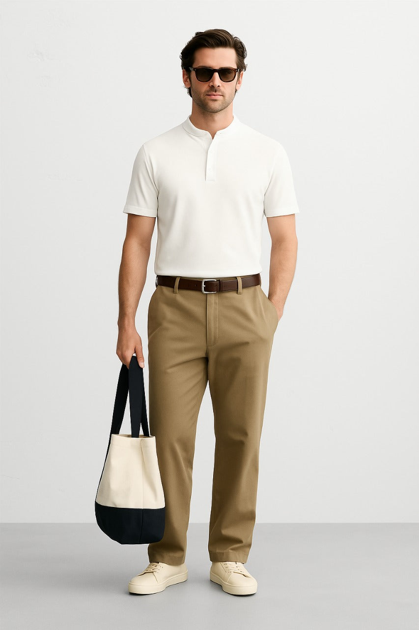 Henly Polo T-Shirt For Men - White