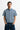 Stripe Half Sleeve Shirt For Men - Blue