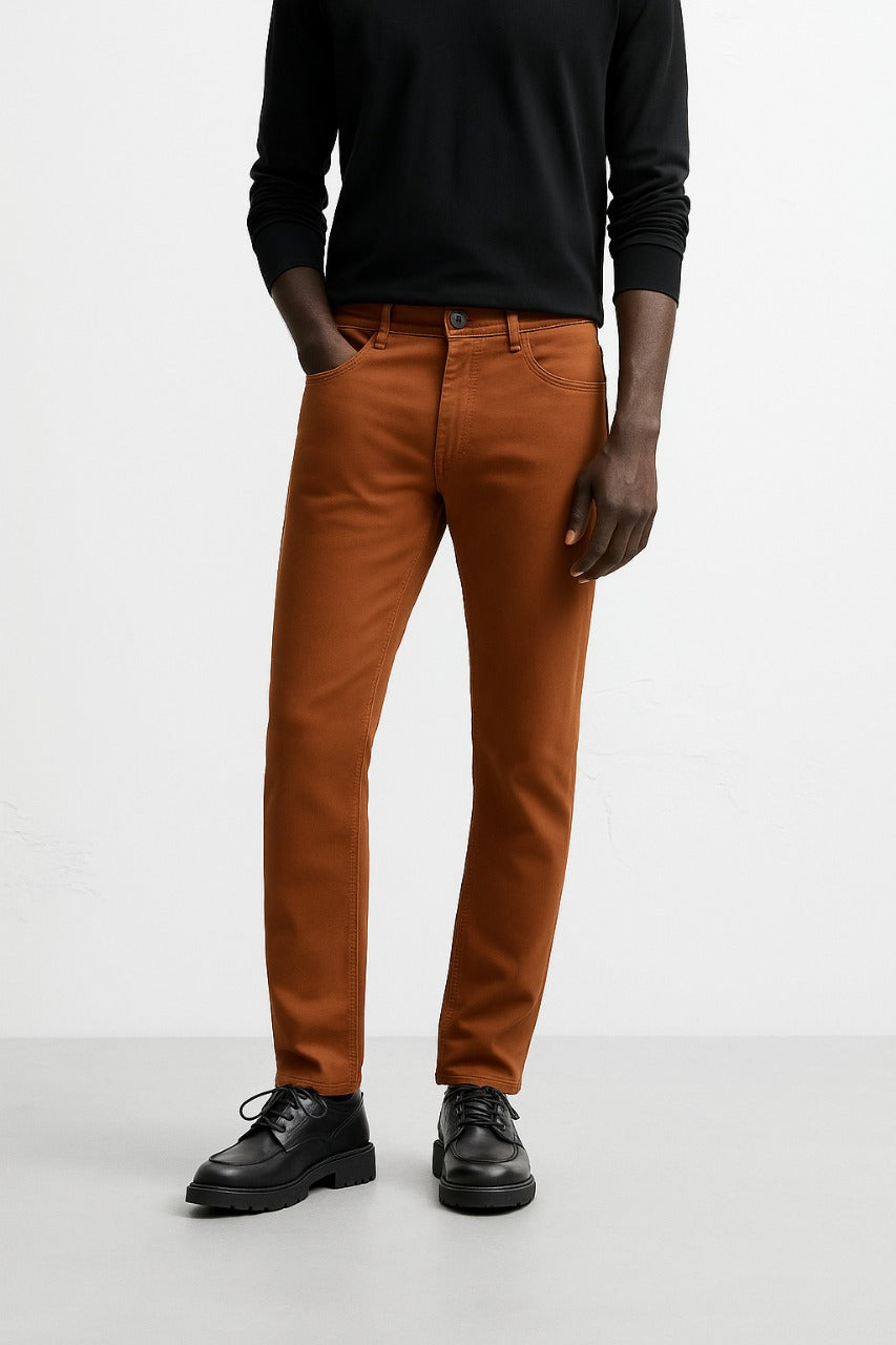 Slim Fit Jeans For Men - Almond