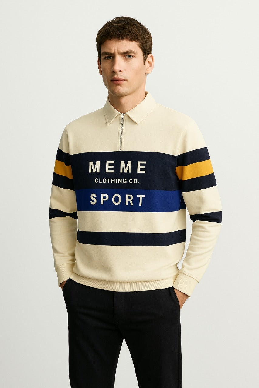 Printed Shirt For Men - Ecru