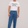 Printed T-Shirt For Men - White Model Front Side