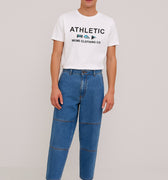 Printed T-Shirt For Men - White Model Front Side