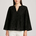 Embroidered Shirt for Women - Black - MEME