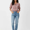 Printed Shirt For Women - Red - MEME