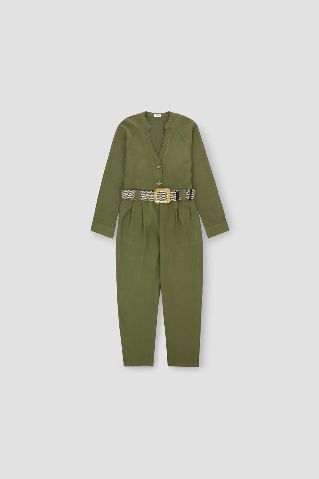 Solid Jumpsuit For Women - Khaki