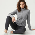 Zip-Up Activewear Jacket For Women - Heather Grey - MEME