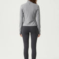 Zip-Up Activewear Jacket For Women - Heather Grey - MEME