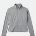Zip-Up Activewear Jacket For Women - Heather Grey - MEME