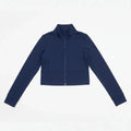 Zip-Up Activewear Jacket For Women - Navy - MEME