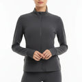 Zip-Up Activewear Jacket For Women - Anthracite - MEME