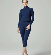 Zip-Up Activewear Jacket For Women - Navy - MEME