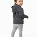 Zip-Up Fleece Hoodie For BabyGirl - Charcoal Grey - MEME