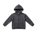 Zip-Up Fleece Hoodie For BabyGirl - Charcoal Grey - MEME