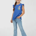 Graphic T-Shirt For Girl - Blue - MEME
