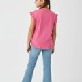 Printed Tank Top For Girl - Hot Pink - MEME
