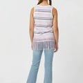 Stiped Tank Top For Girl - White - MEME