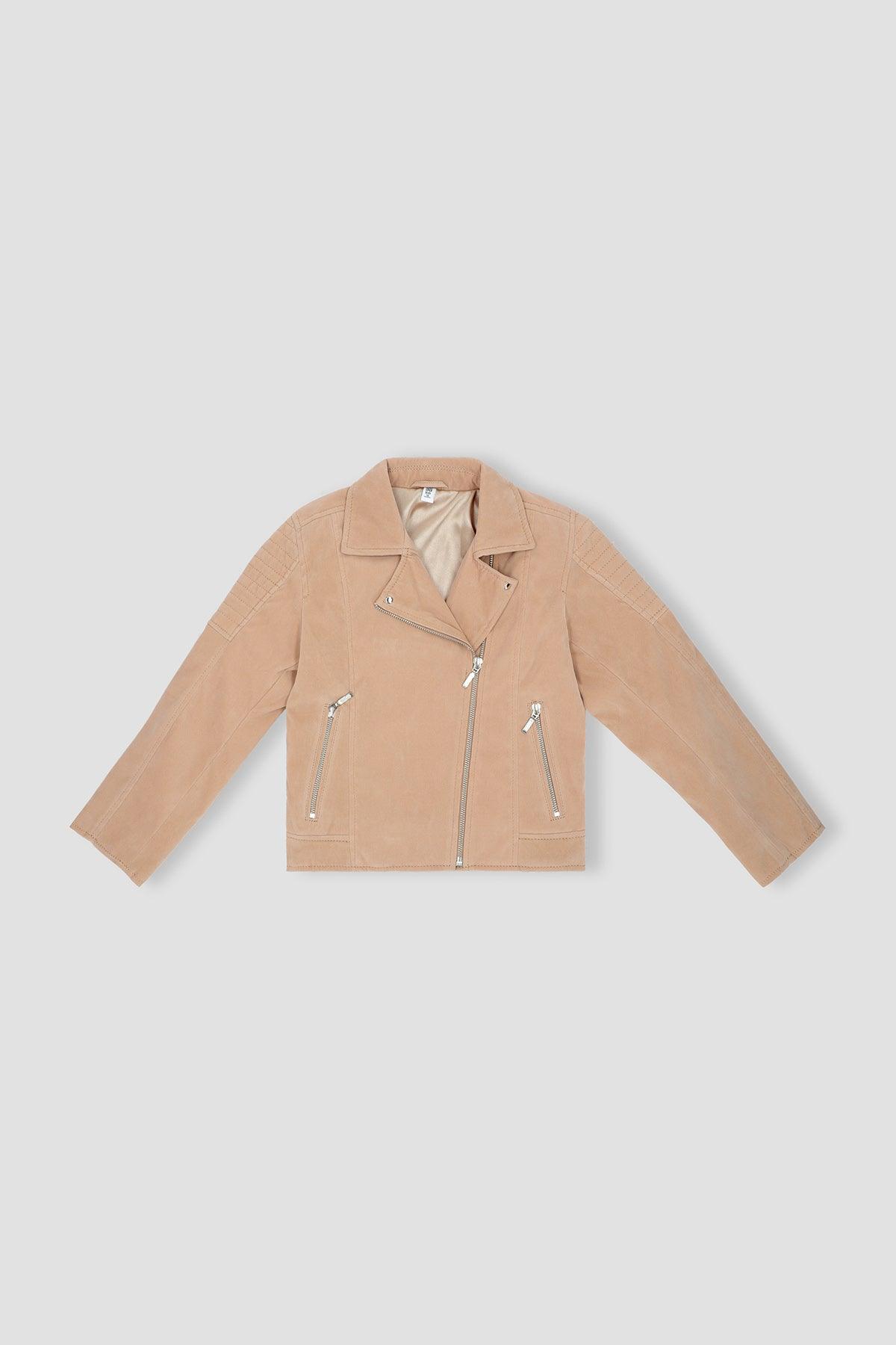 Girl's Suede Biker Jacket 