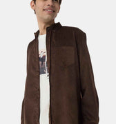 Button Down Shirt For Men - Brown - MEME