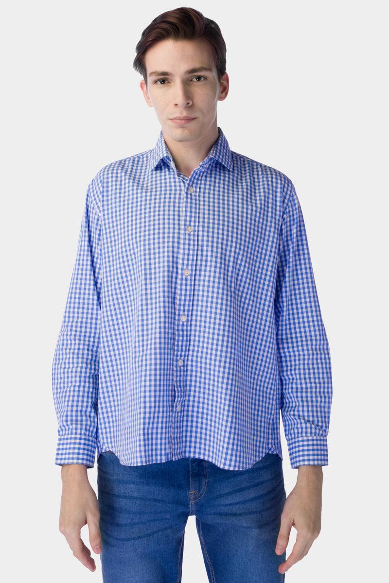 Check Shirt For Men - Blue