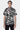 Printed Half Sleeve Shirt For Men - Black - MEME