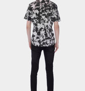 Printed Half Sleeve Shirt For Men - Black - MEME