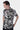 Printed Half Sleeve Shirt For Men - Black - MEME