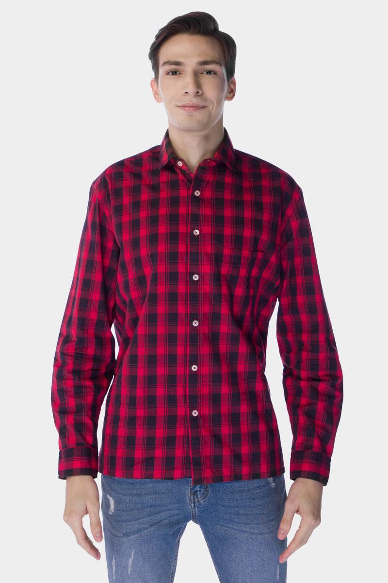 Check Shirt For Men - Red