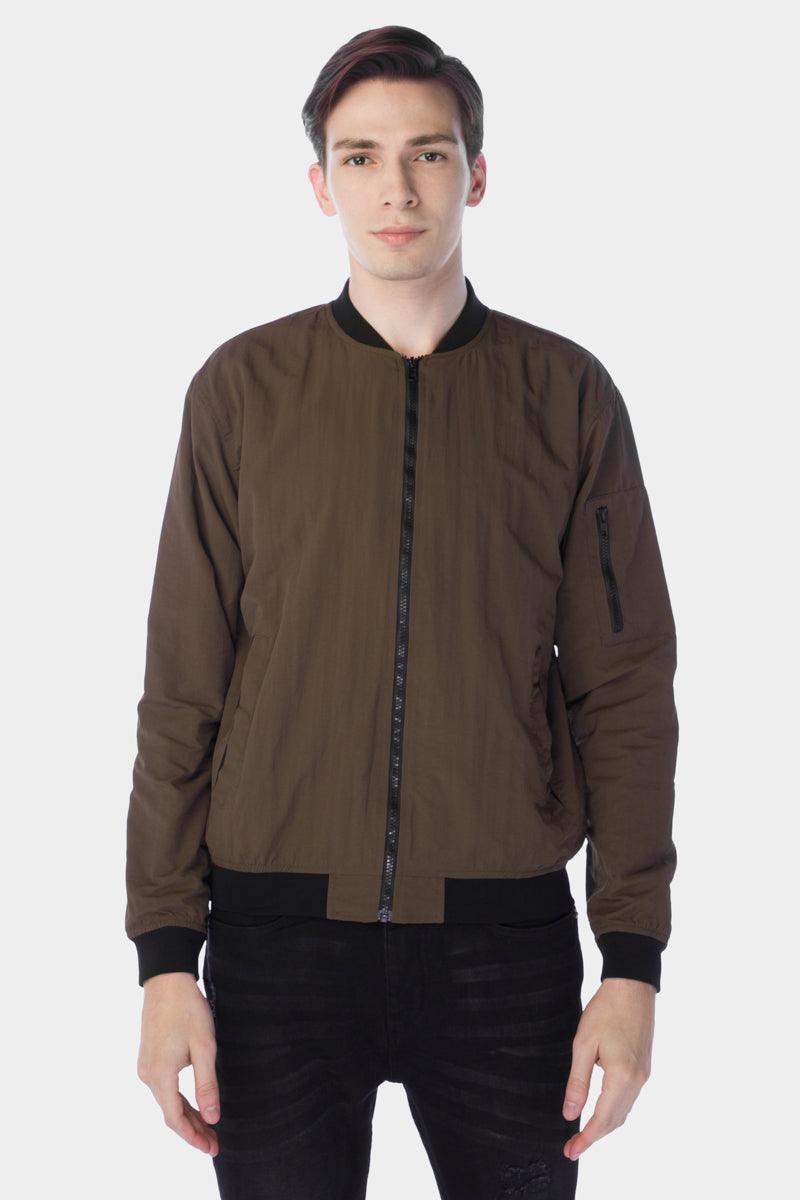 Bomber Jacket For Men - Dark Brown