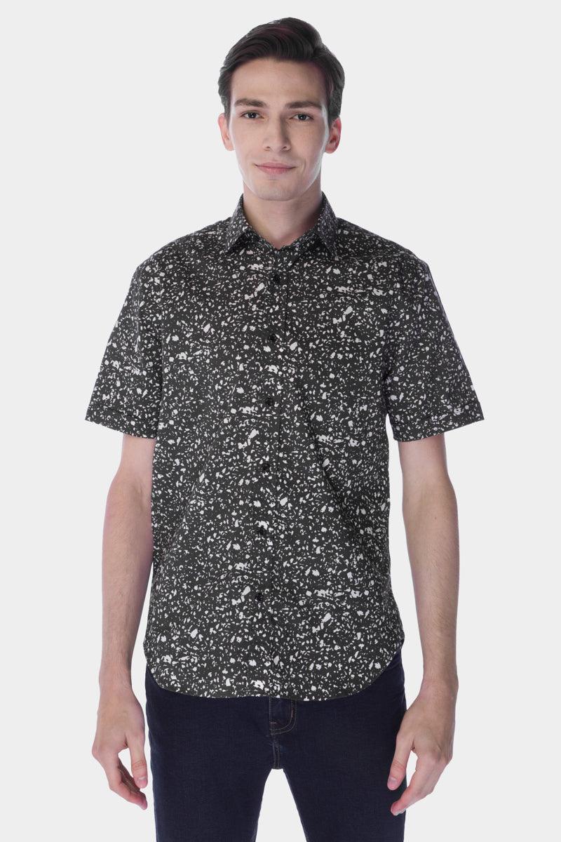 Printed Half Sleeve Shirt For Men - White