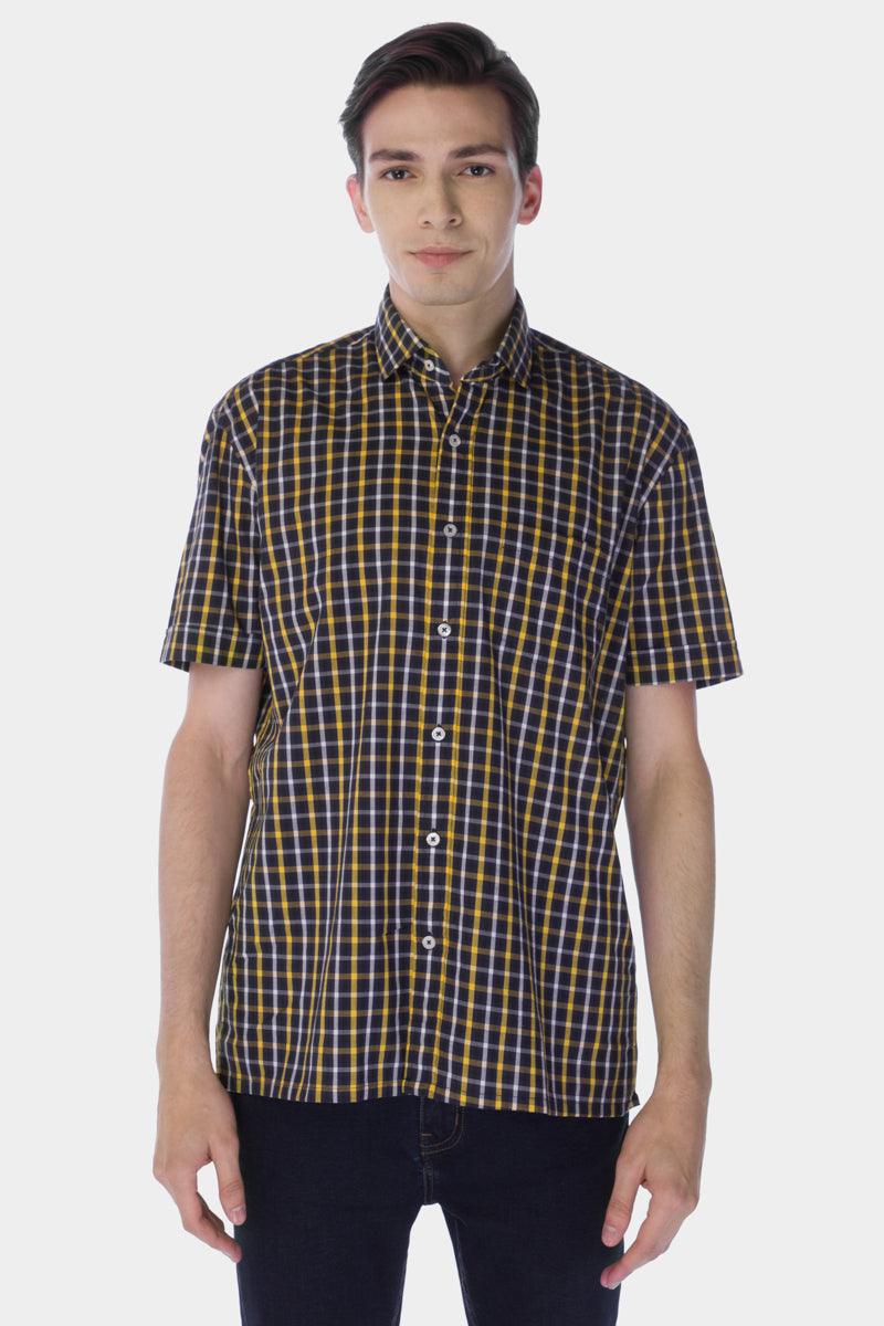Check Half Sleeves Shirt For Men - Multicolor