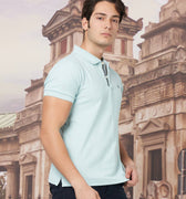 Solid Polo T-Shirt For Men - Sky Blue 