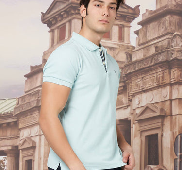 Solid Polo T-Shirt For Men - Sky Blue 