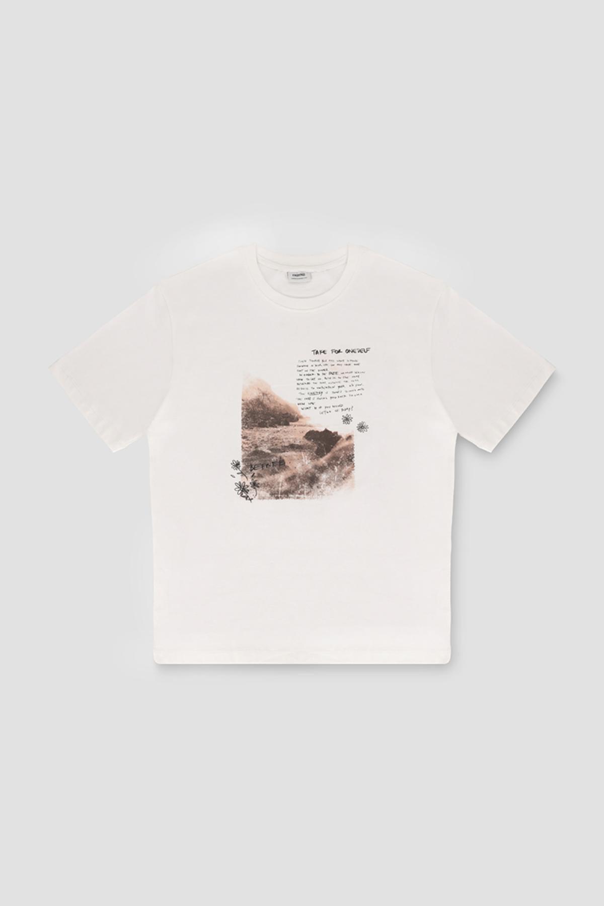 Printed T-Shirt For Men - White