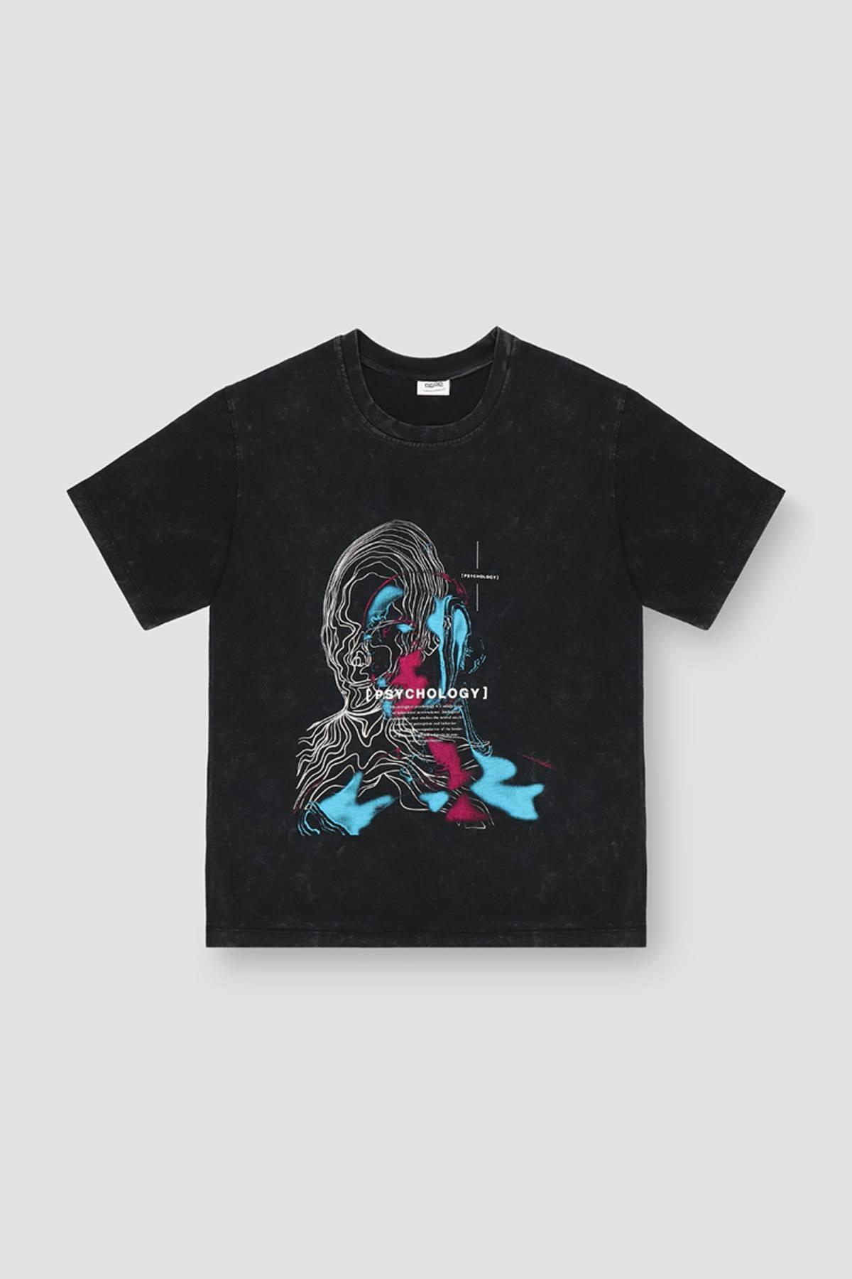 Graphic T-Shirt For Men - Black