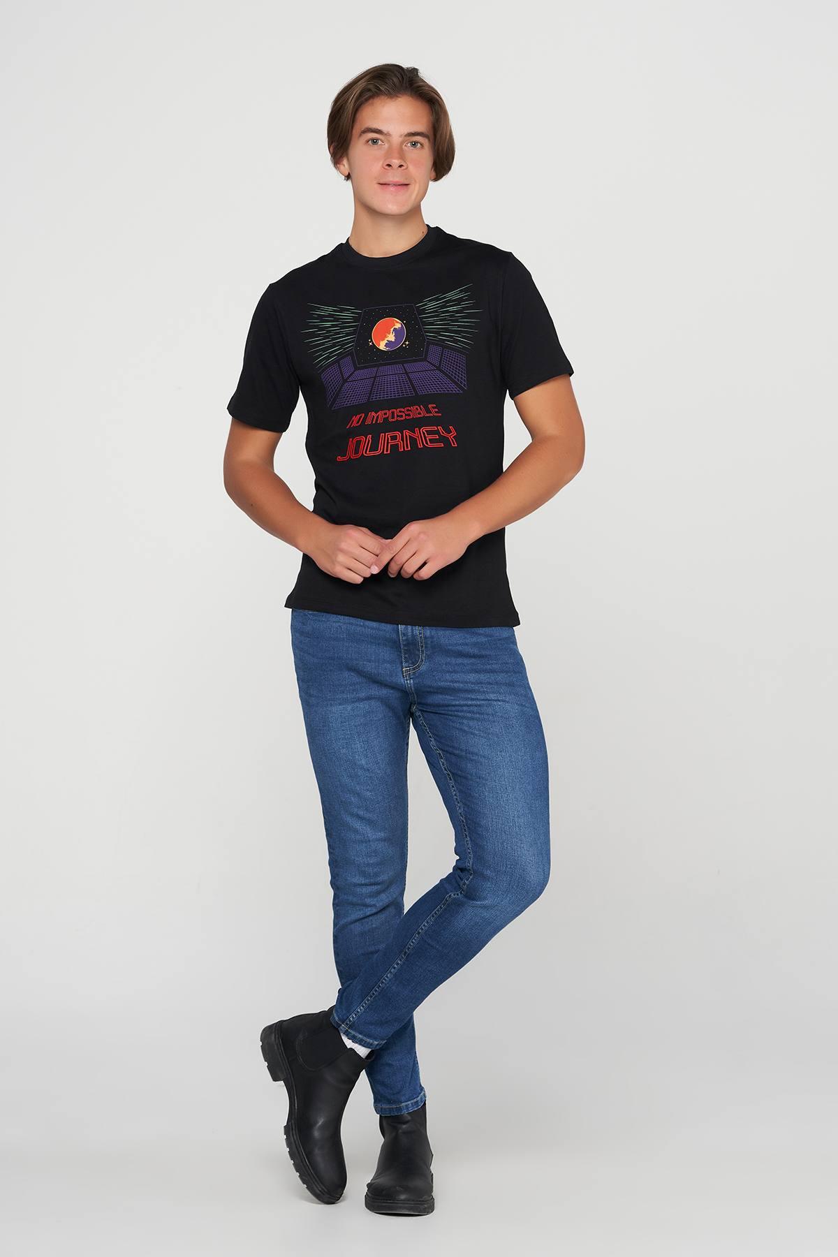 Printed T-Shirt For Men - Black