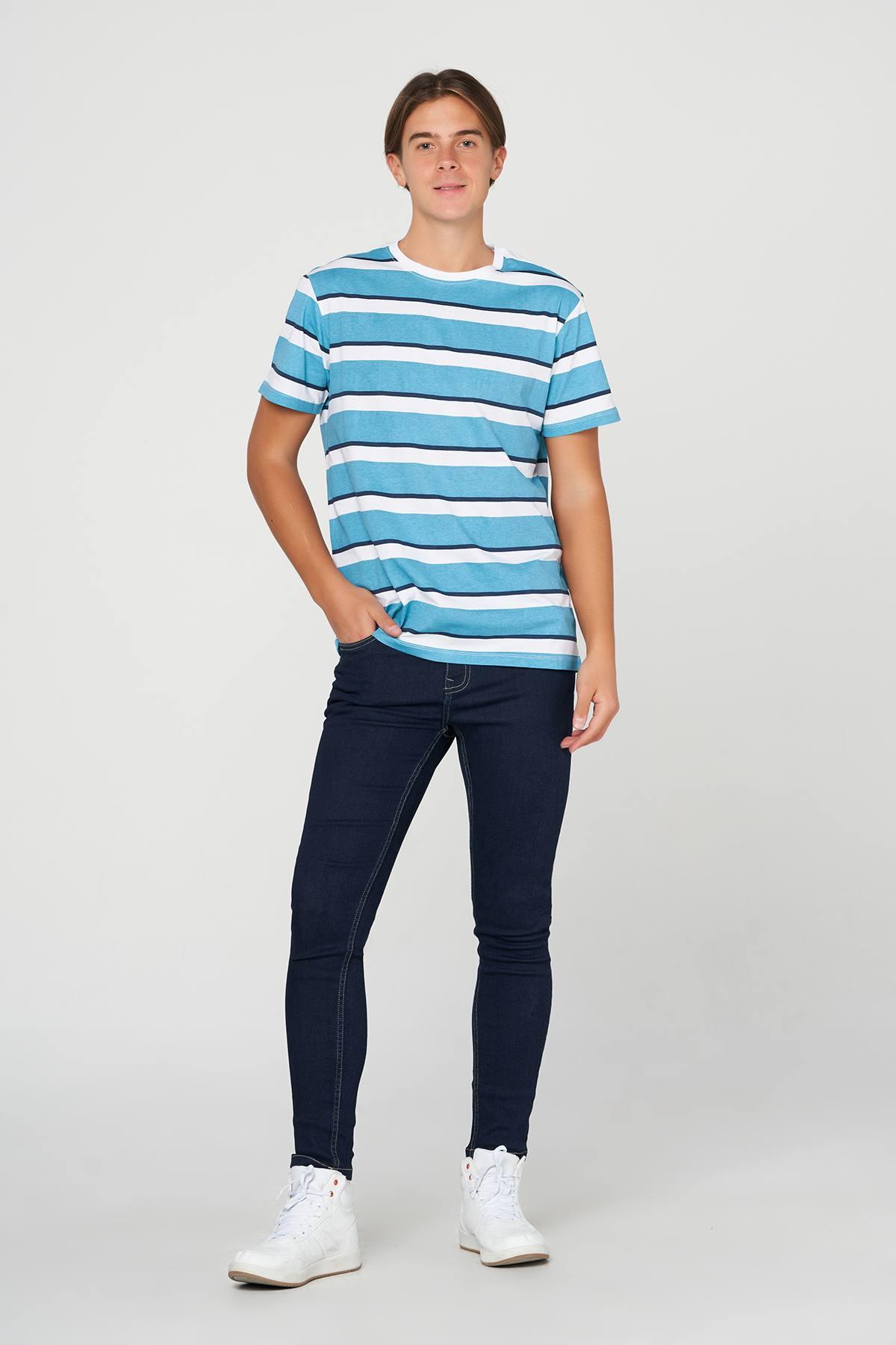 Crew Neck Solid T-Shirt For Men - Dark Night
