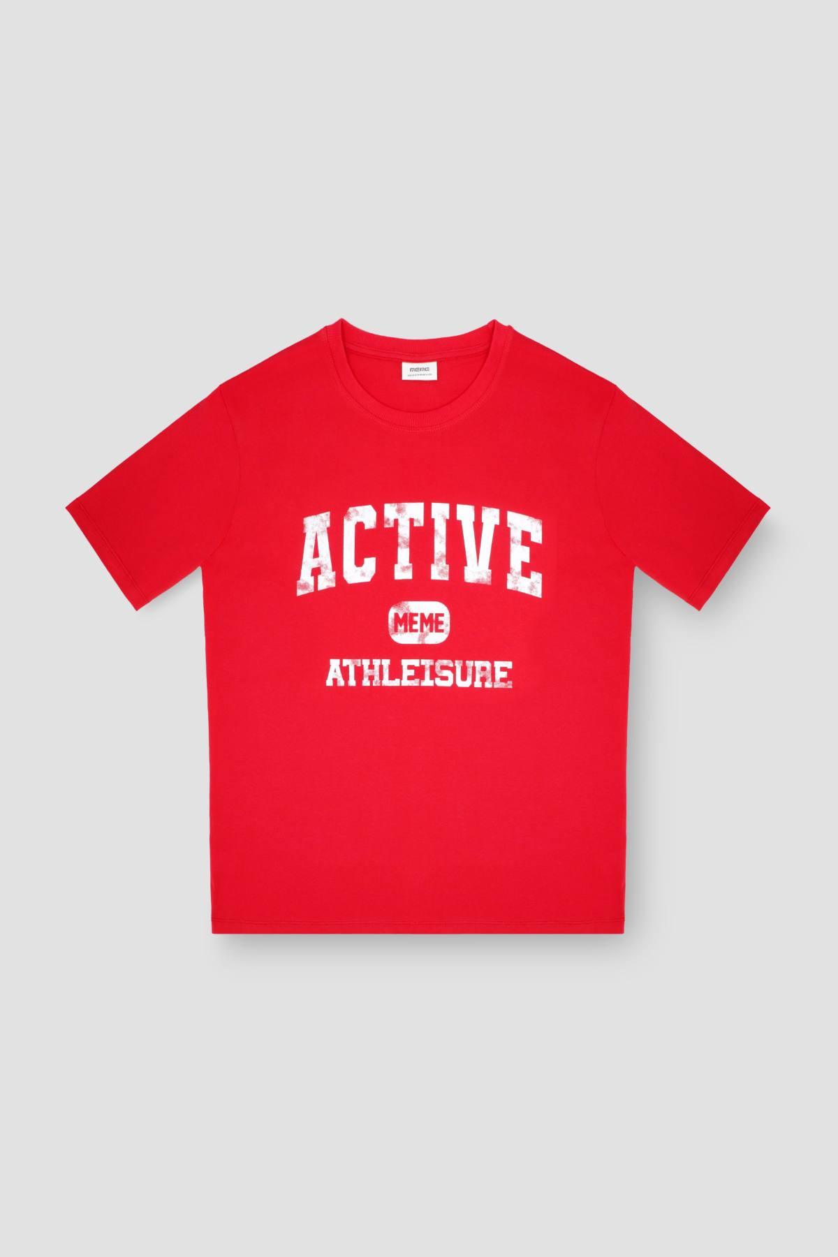 Printed T-Shirt For Men - Tango Red