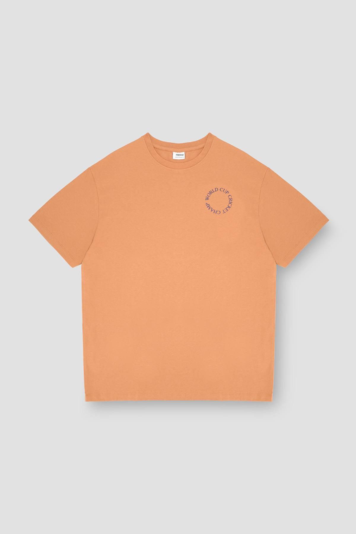 Printed T-Shirt For Men - Tan