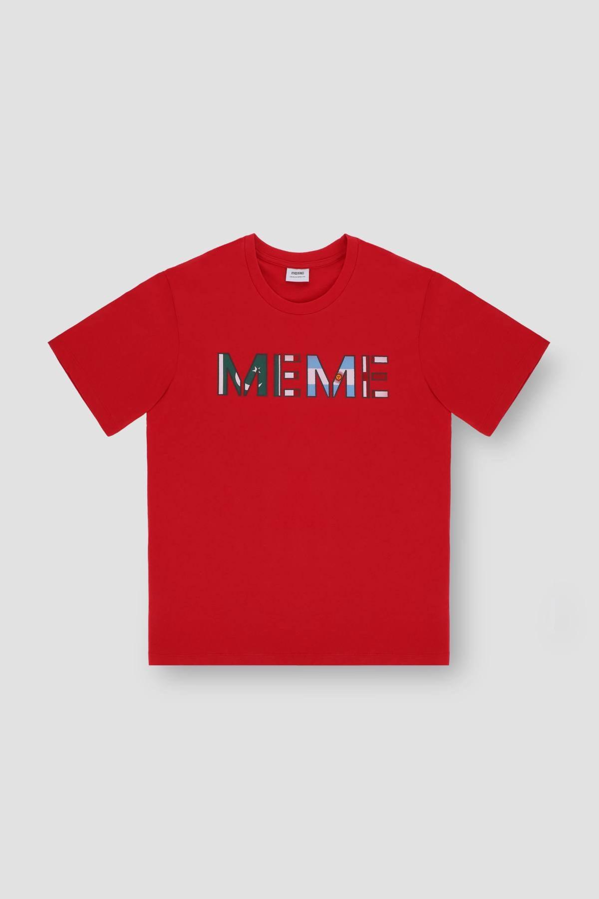 Printed T-Shirt For Men - Tango Red