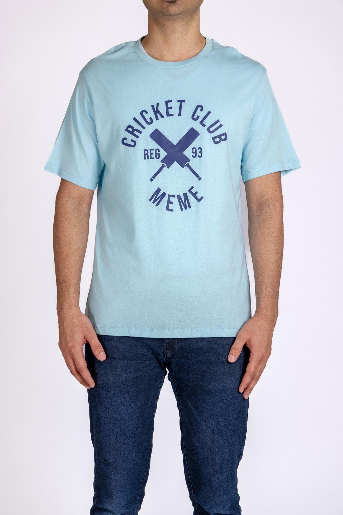 Printed T-Shirt For Men - Sky Blue