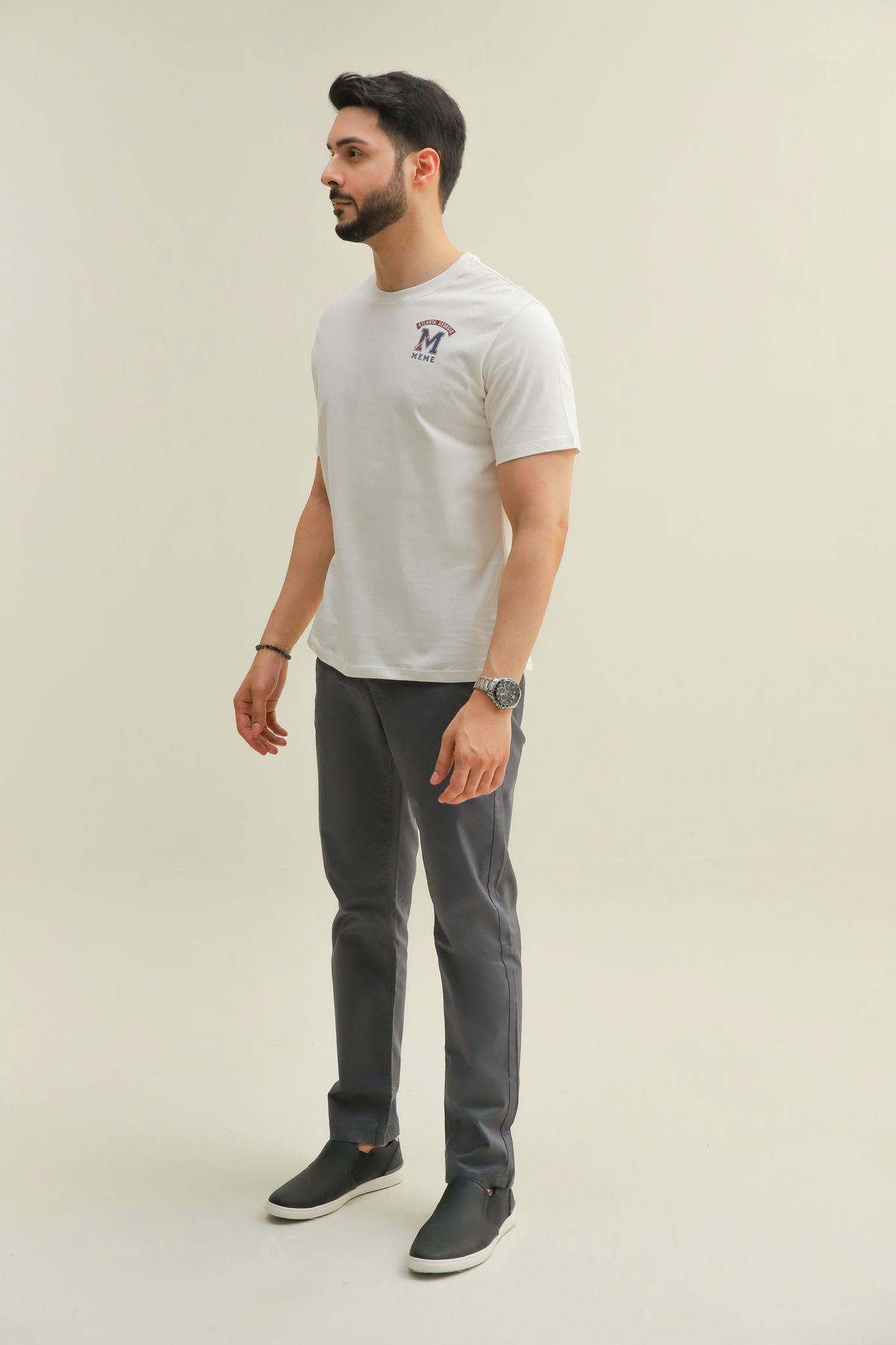 Printed T-Shirt For Men - Ecru