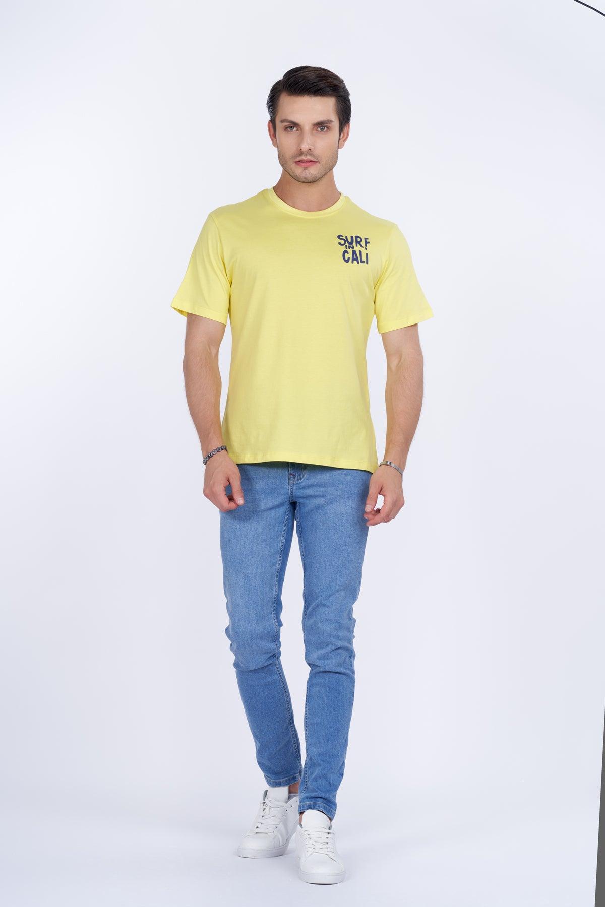 Printed T-Shirt For Men - Lime