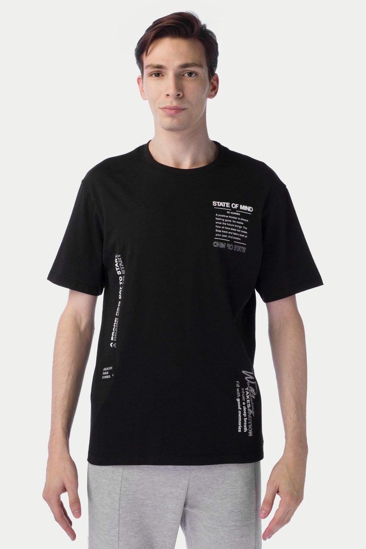 Printed T-Shirt For Men - Black