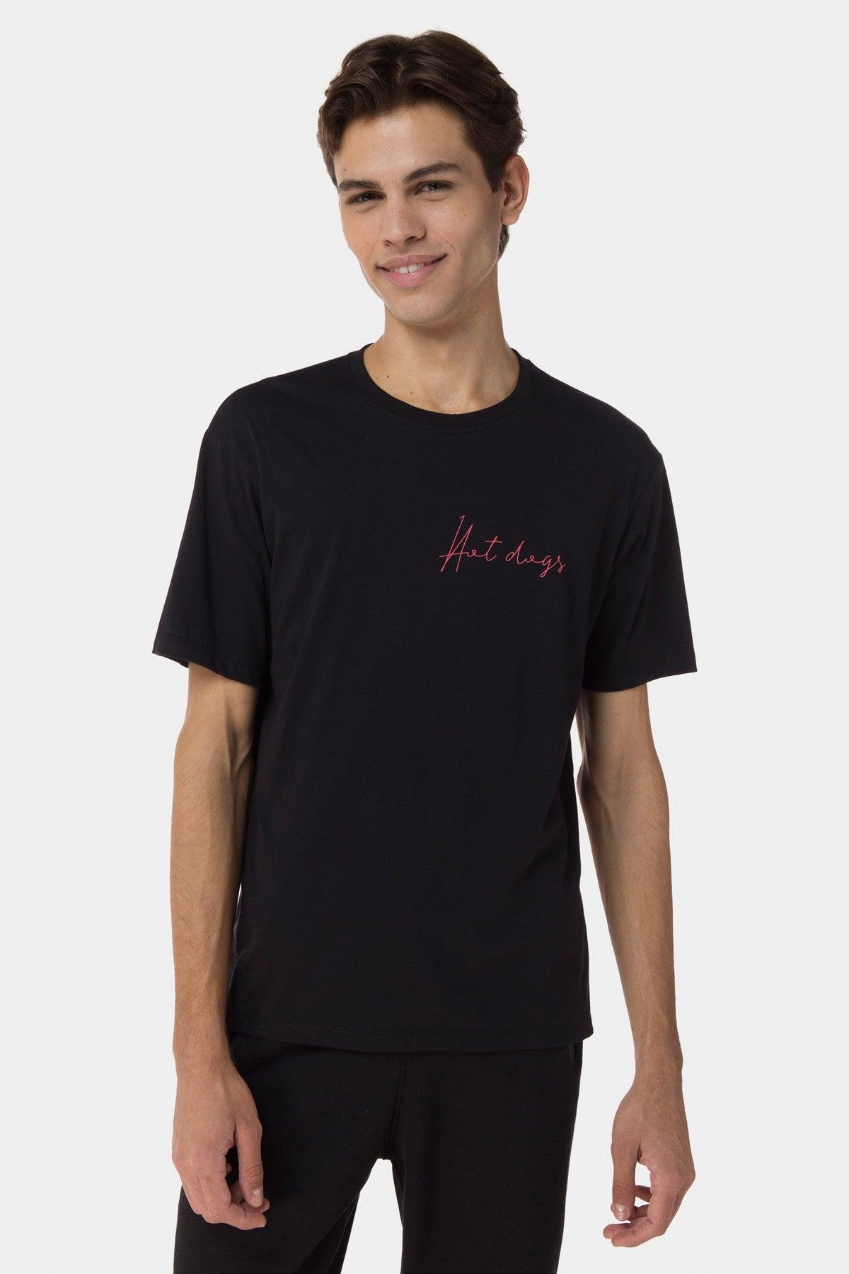 Printed T-Shirt For Men - Black