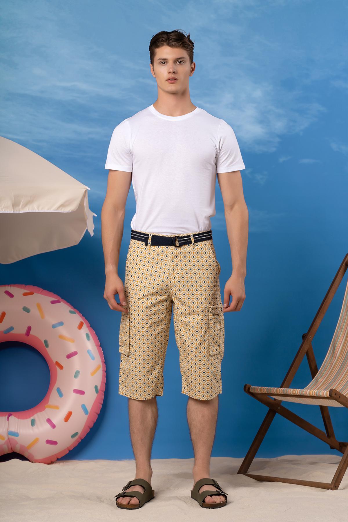 Cargo Pocket Short For Men - White