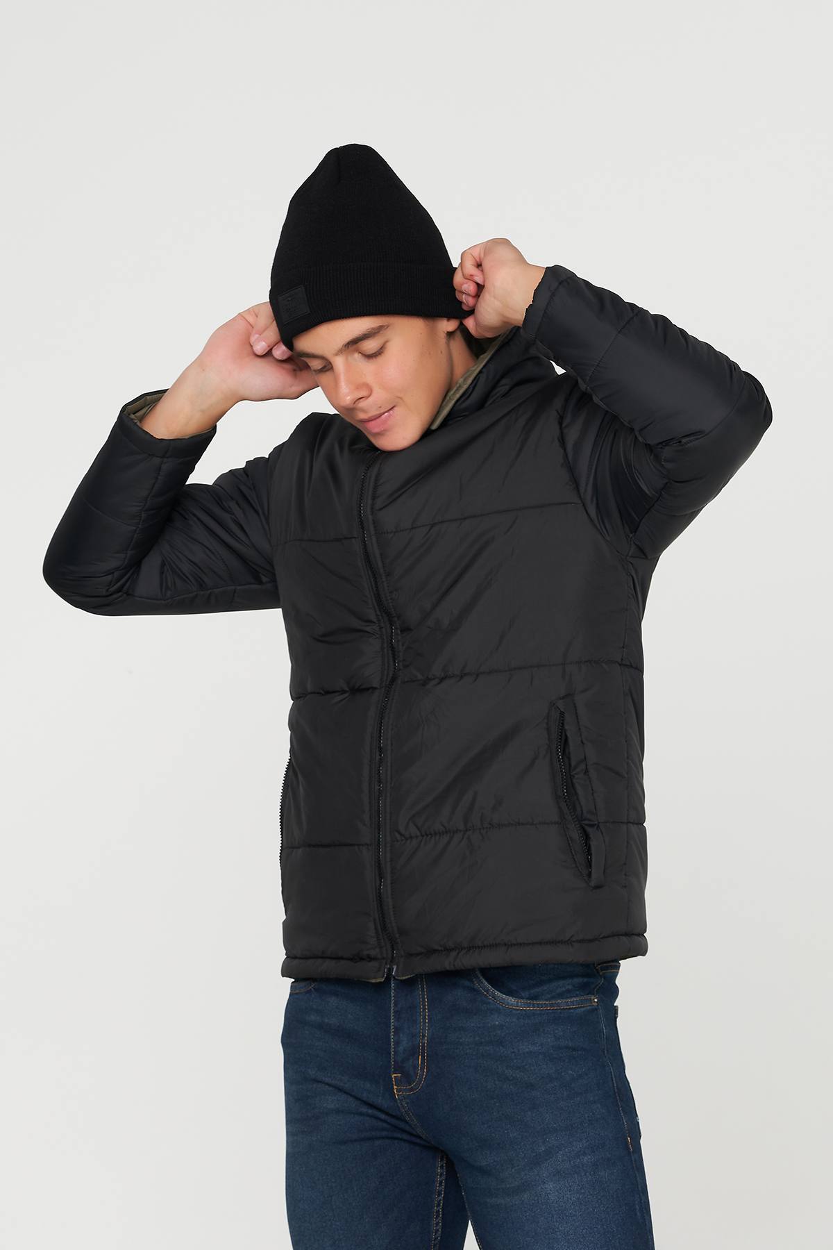 Puffer Jacket For Men - Black