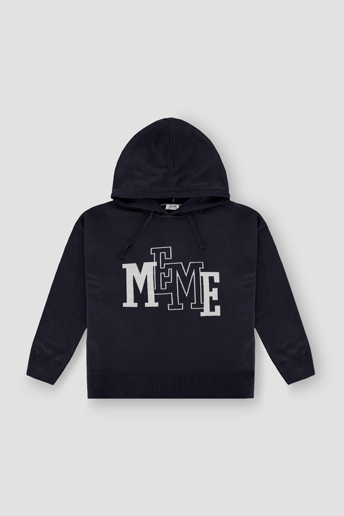 Meme Sweater Hoodie For Men - Navy