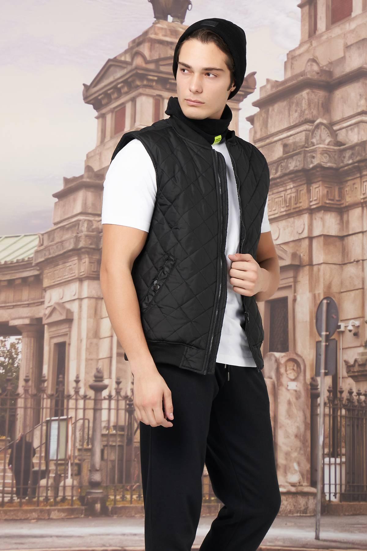Vest Puffer Jacket For Men - Black