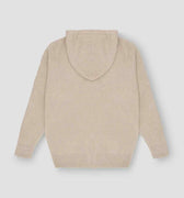 Solid Zip Up Hoodie For Men - Beige - MEME